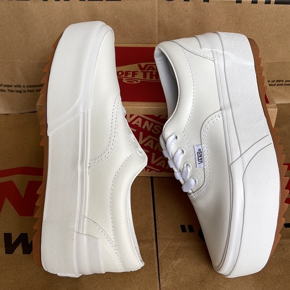 Vans Era Stacked Leather True White/True White WMNS platforms - Picture 12 of 16